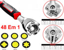 Chave Com 8 Bocas 48 Em 1 Universal - Substitui Kit Completo de Ferramenta Combinada Boca Estrela Soquete p/Parafusos e Porca Sextava