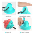 bola brinquedo com ventosa.  alimentador para mastigar e manter os dentes limpos.