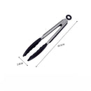 Pinças de aço inox com silicone - acessórios para cozinha
