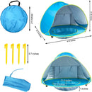 Barrakids - Barraca de praia infantil com piscina Proteção UV fácil de transportar