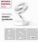 Ventilador Portátil Silencioso Dobrável Recarregável Expansivel 4 Velocidades