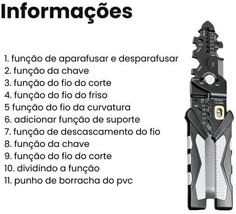 Alicate multifuncional de aço cromo vanádio