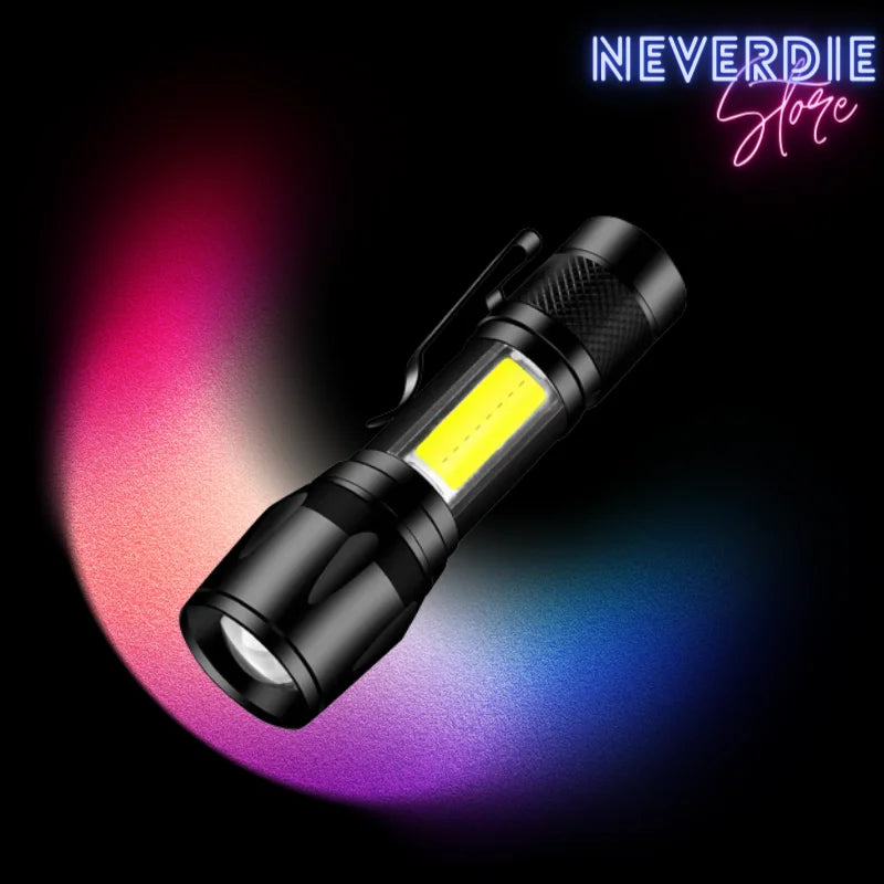 Lanterna Tática Com Led Forte E Zoom p/ regular Alcance Recarrega via USB-ENVIO IMEDIATO PARA TODO BRASIL