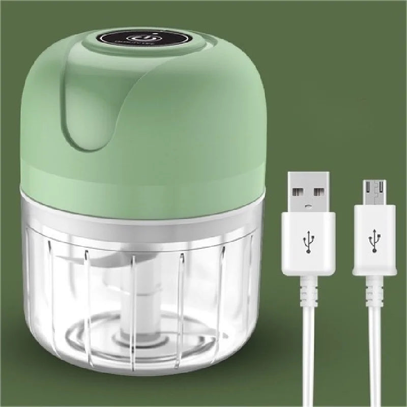 Mini processador portátil multicolorido elétrico para alimentos 250ML USB com 3 lâminas de aço inoxidável bivolt