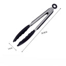 Pinças de aço inox com silicone - acessórios para cozinha