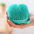 Escopet - escova de banho em silicone com dispenser para shampoo e sabonete.