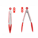 Pinças de aço inox com silicone - acessórios para cozinha