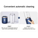Liquidificador portátil  mini suco liquidificador copo recarregável frutas shakes espremedor misturador 400ml 6 lâminas para viagens