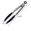 Pinças de aço inox com silicone - acessórios para cozinha