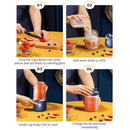 Liquidificador portátil  mini suco liquidificador copo recarregável frutas shakes espremedor misturador 400ml 6 lâminas para viagens