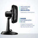 Ventilador de Mesa Turbo Mondial 30cm 60W VT-30-NB 220V