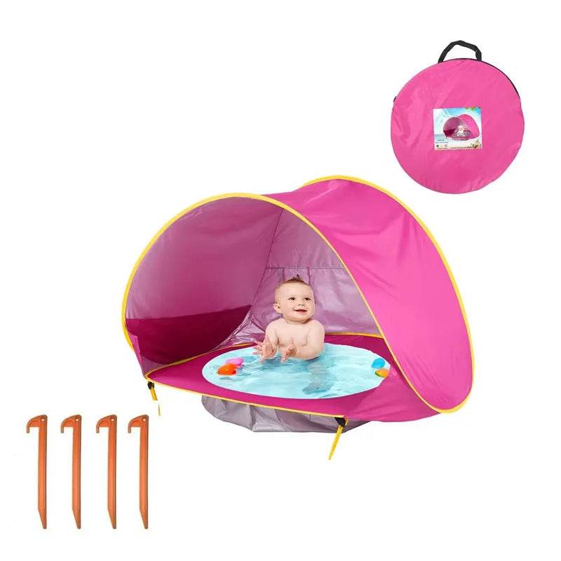 Barrakids - Barraca de praia infantil com piscina Proteção UV fácil de transportar