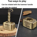 Martelo fidget mão girador feito de metal o poderoso mjolnir chaveiro brinquedo alívio do estresse brinquedos presente