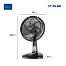 Ventilador de Mesa Turbo Mondial 30cm 60W VT-30-NB 220V