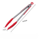 Pinças de aço inox com silicone - acessórios para cozinha