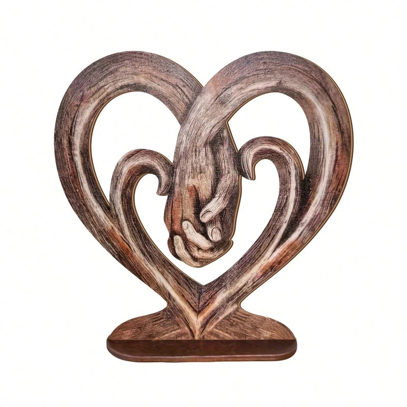 Escultura de coração com mãos - para decorar e presentear