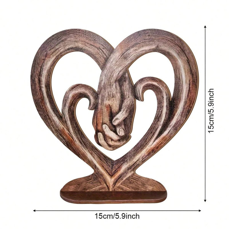 Escultura de coração com mãos - para decorar e presentear